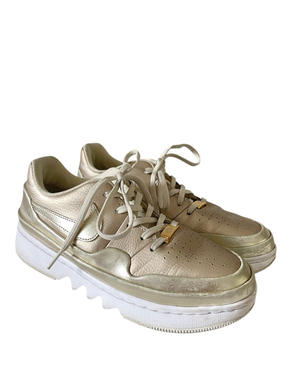 Women’s Nike Air Jordan 1 Jester XX Low Laced SE sneakers in a metallic beige